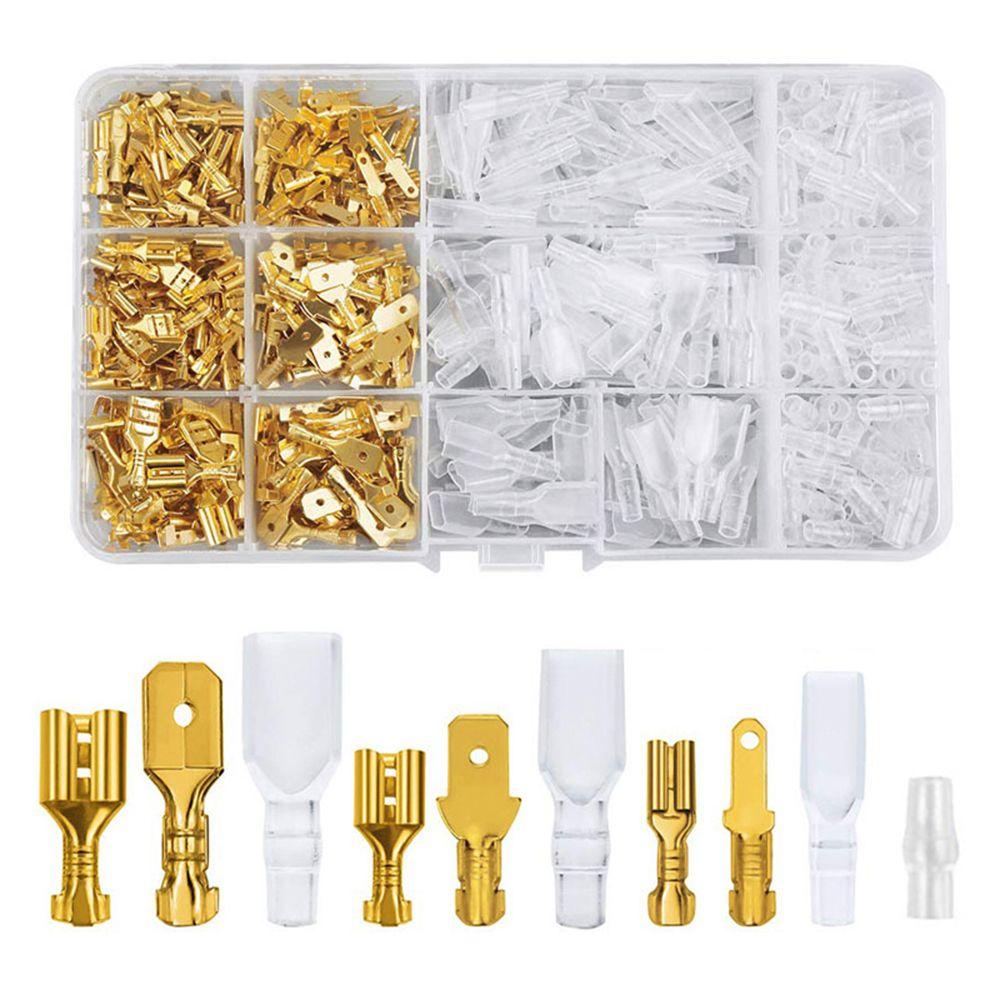 Kit Insulated Sheath Male Female Terminals Connector Insert Spade Plug Spring Wire Connectors