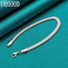 925 Sterling Silver 6mm Snake Chain Bracelet Men's and Women's Fashion Jewelry