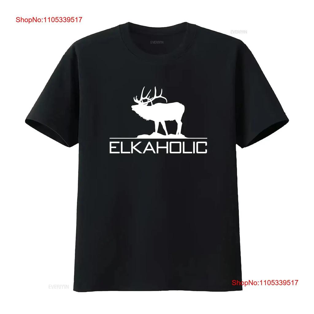 Elkaholic T Funny Elk Hunting ShirT ShirtBLACK MEN WOMEN SIZE S 5XL vintage Washed homme graphi
