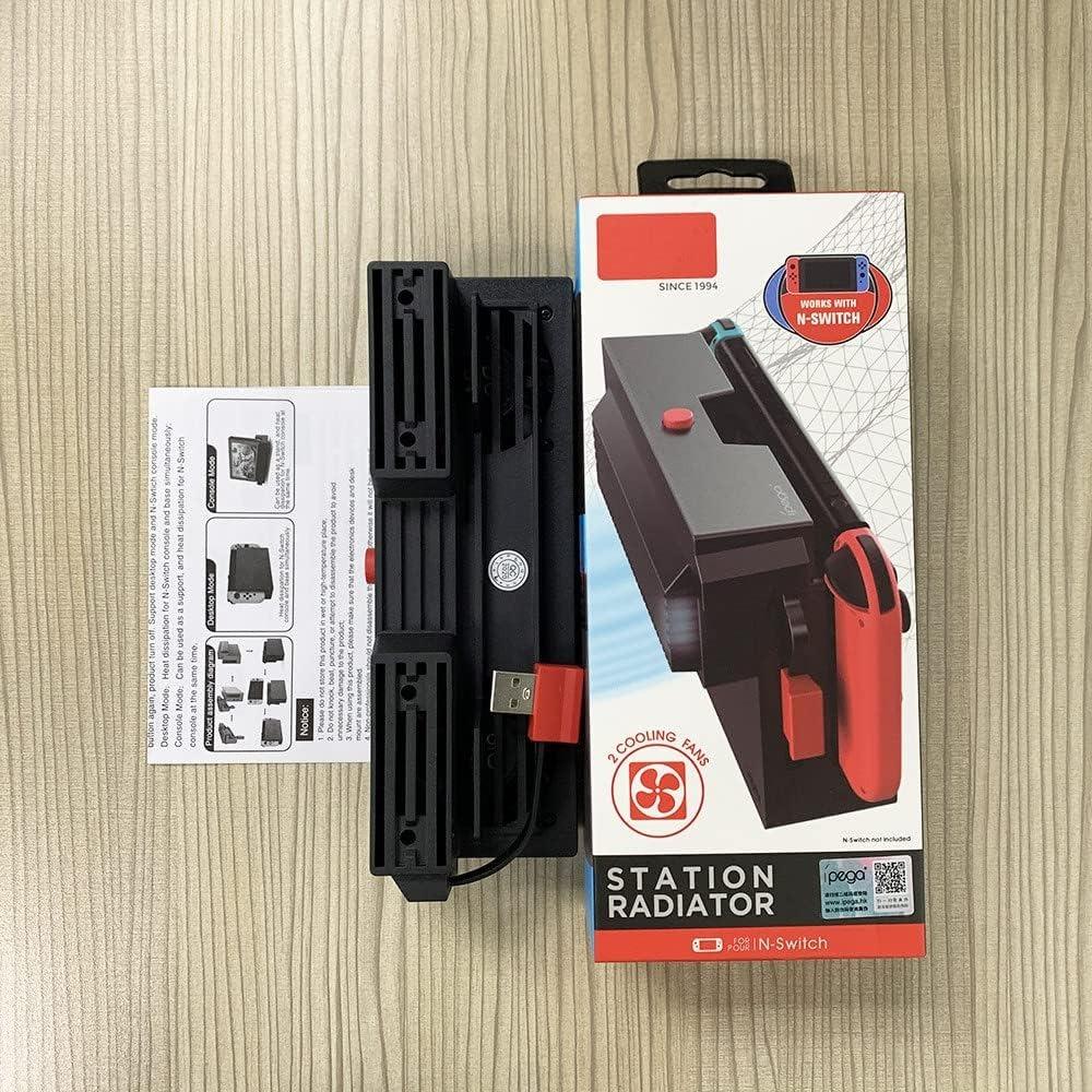 PG-9155 Охлаждающий вентилятор для консоли NINTENDO SWITCH, двухвентиляторный двухрежимный радиатор с пылезащитной задней крышкой
