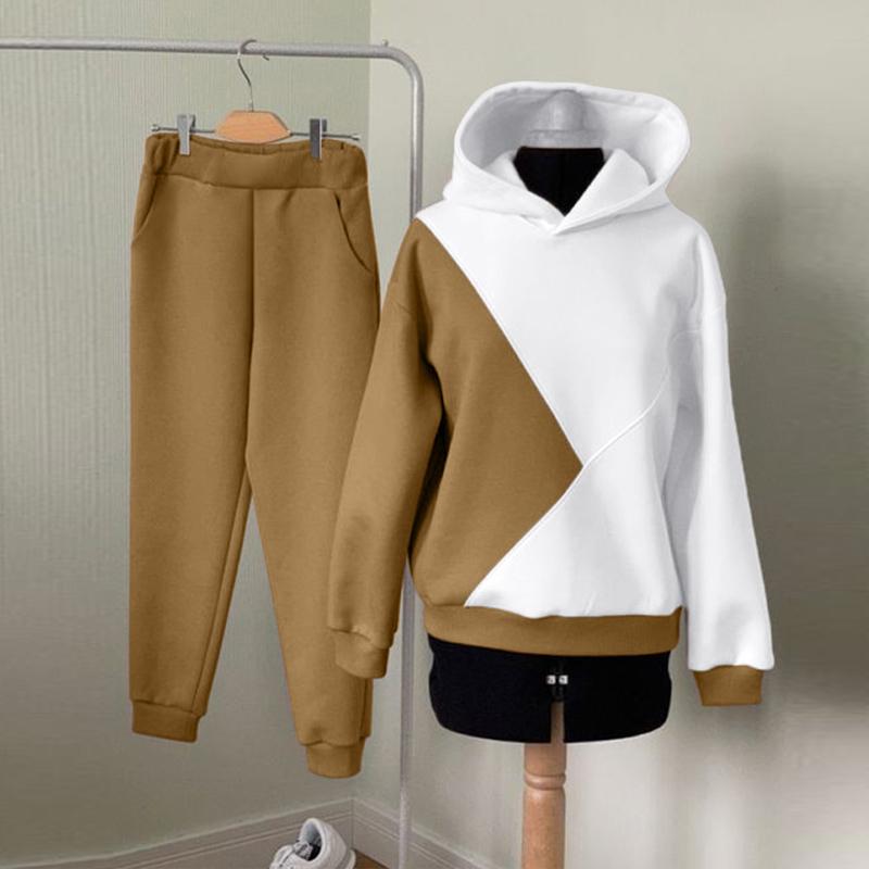 ZANZEA Женские пуловеры с капюшоном и штаны, повседневные комплекты из двух частей