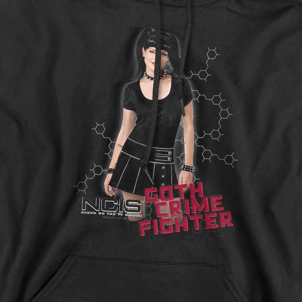 NCIS Mens Goth Crime Fighter Hoodie