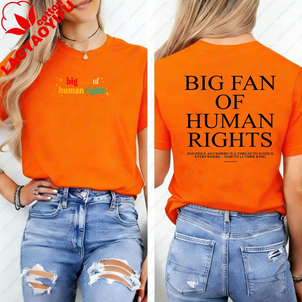 Big Fan of HuUnisex Rights Equality Shirt LGBTQ Rights Tshirt Social Justice Political Protest Tee Free Unisex Clothes Vintage Tops