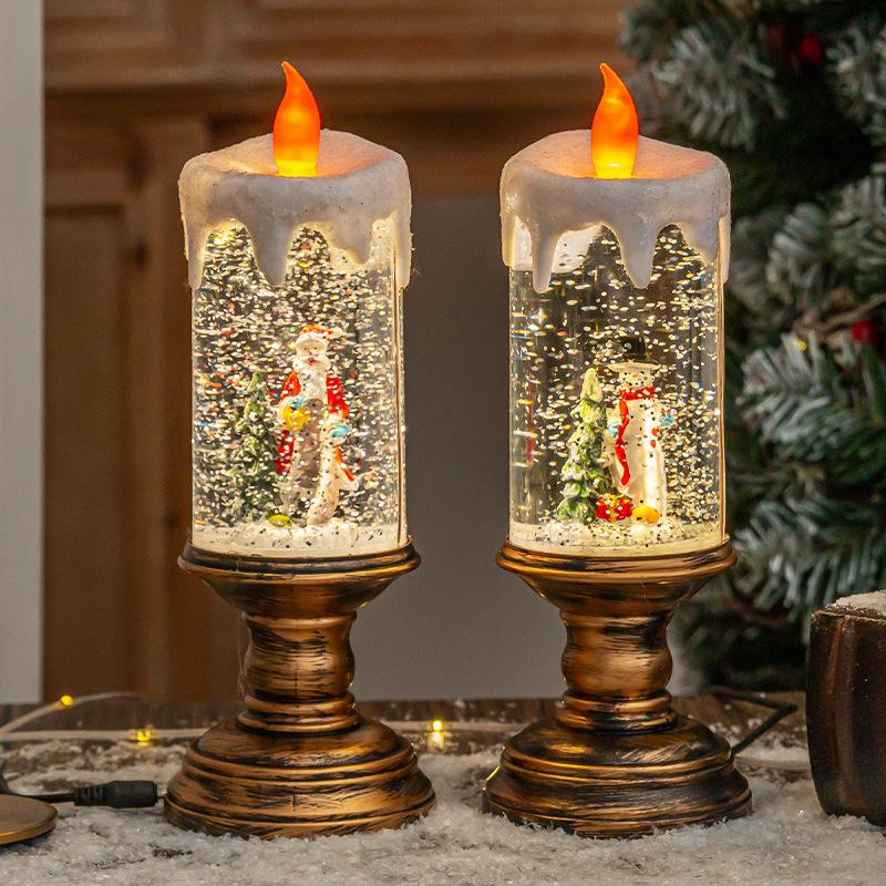 Christmas decorations, water candle lights, Christmas crystal lanterns, snow lanterns, children's birthday