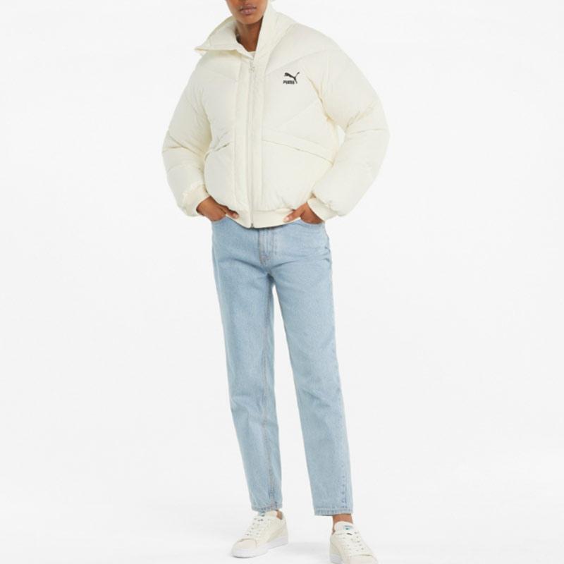 Puma CLASSICS Пуховики Женские Слоновая кость Белый С капюшоном Умеренный Другое 846431-73