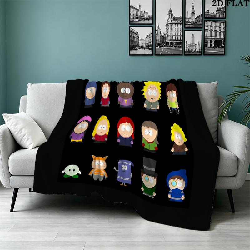 Custom Name,South Park Printed Flannel Blanket, soft throw for bedroom sofa, washable, Christmas present, great gift.
