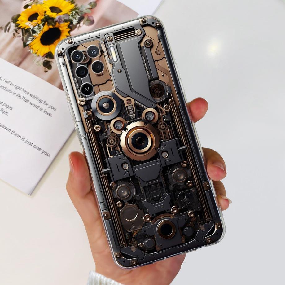 Чехол для телефона Oppo Reno5 Lite 5 Lite Мягкий ТПУ Силиконовый Fundas Oppo A94 4G 5G Чехол Дракон Мраморный Роскошный Девичий Рисунок Capa