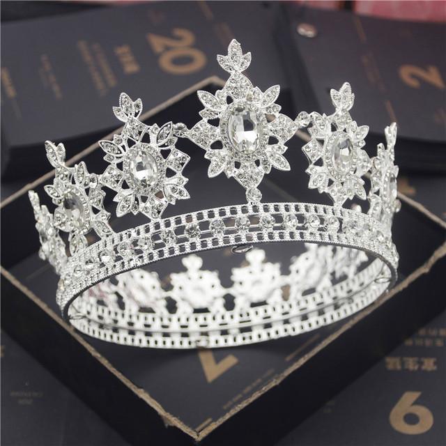 Роскошная свадебная корона, тиары и короны для невесты, королевские украшения для волос, хрустальная диадема, головной убор для выпускного бала, аксессуары для головы, конкурс красоты