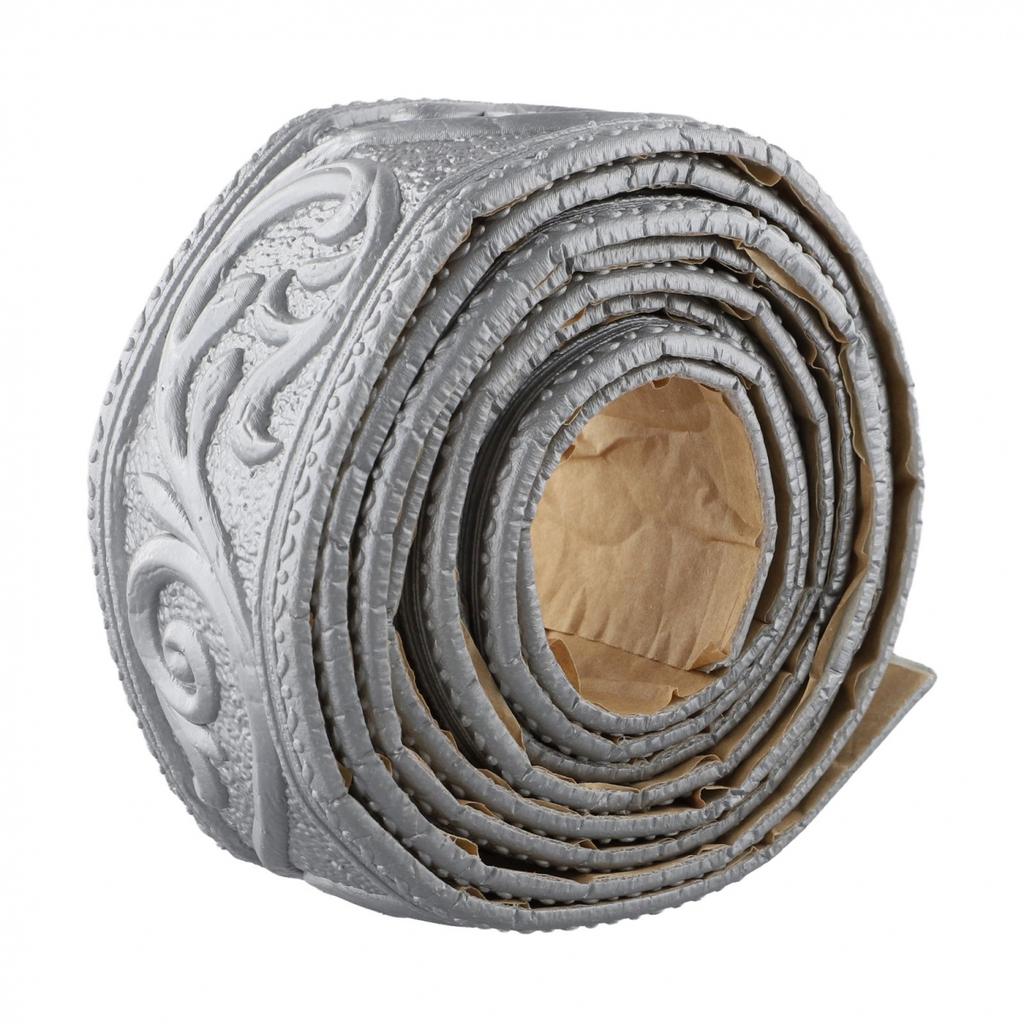 3D Foam Molding Trim Wall Trim Line Border Brown Decoration Silver