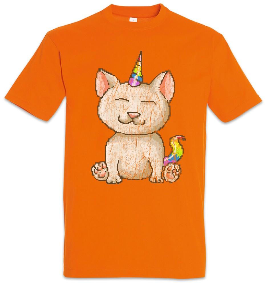 Футболка Pixel Cat Unicorn Кошки Любят Пиксельный Ретро 8 16 Бит Веселый Аркадный Радуга