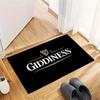 Black Guinness Harp Logo Print Area Rug, Soft Non Slip Floor Mat for Bar Living Room Bedroom Home Decor Carpet
