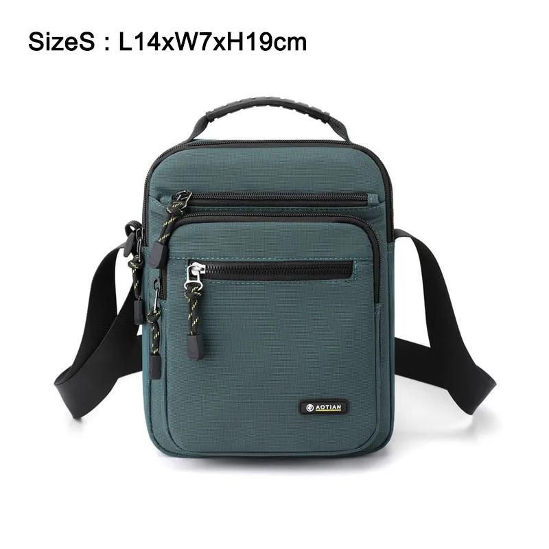 Men Casual Small Handbag Waterproof Nylon Crossbody Bags 12inch Men's Business Office Messenger Bag Shoulder Flap Bag XA33C