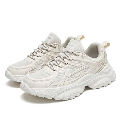 2025 Новые женские кроссовки для бега с дышащей сеткой против скольжения, повседневные и модные, многофункциональные женские кроссовки 'папины кроссовки' серебристые