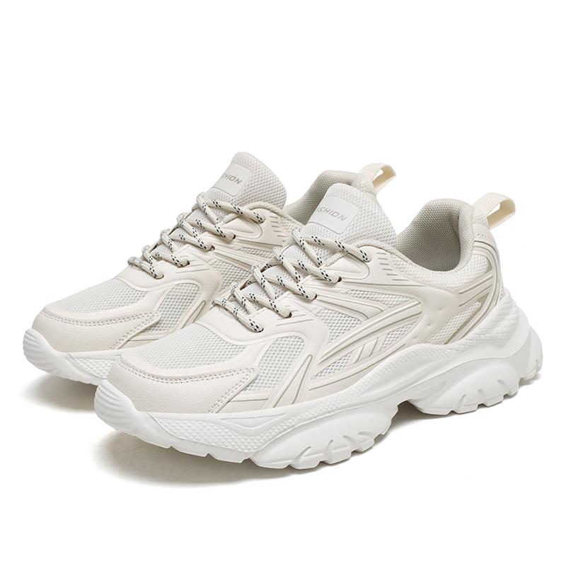 Женская спортивная обувь с толстой подошвой и сеткой, модная и легкая, увеличенного размера, женская обувь, мужские кроссовки
