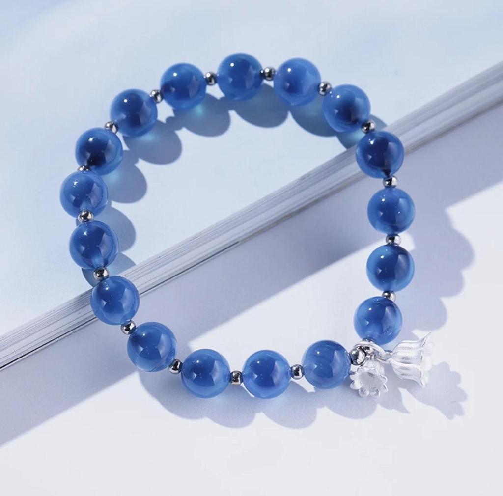 Натуральный агат и австрийский кристалл браслет с бусинами - Женские винтажные украшения высокого класса