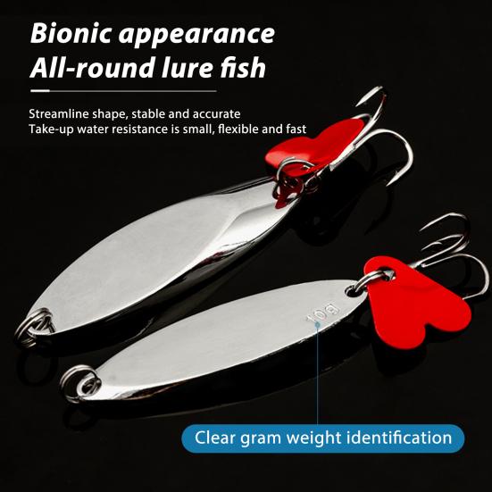 5 шт. Рыболовные блесны Рыболовные приманки Компактные Портативные Кастинговые Блесны Тройные Крючки Джиги Жесткие Металлические Вращающиеся Блесны для Пресной и Морской Воды