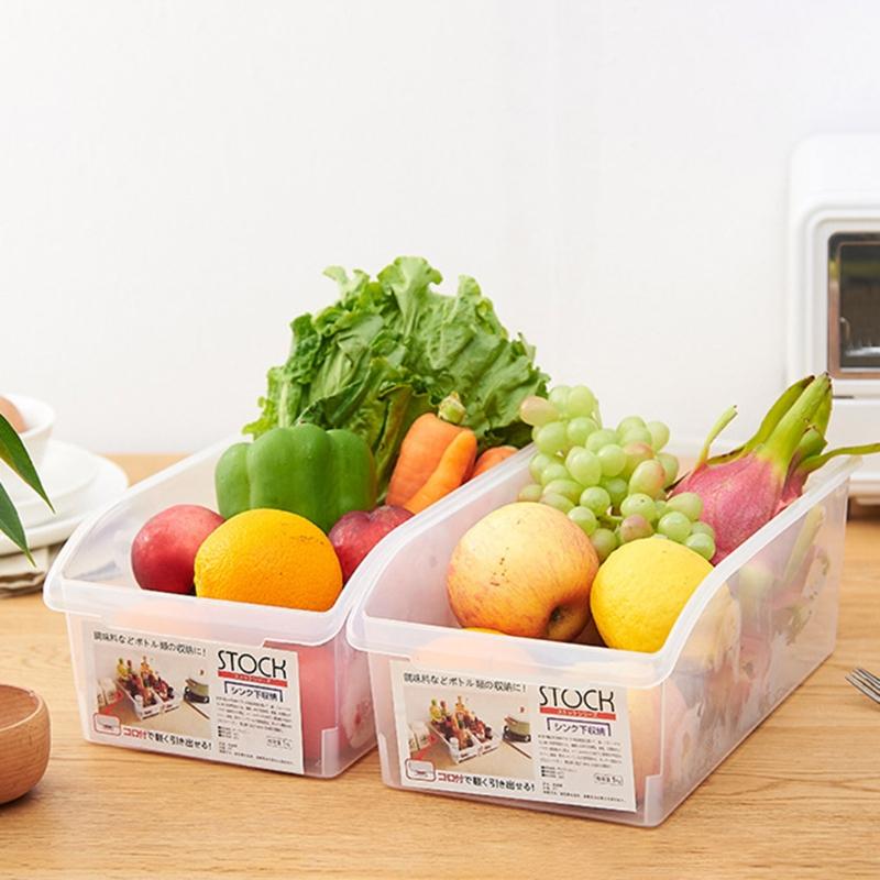 Прозрачный пластиковый холодильник, ящик для хранения продуктов, ящик, контейнер, кухонный органайзер