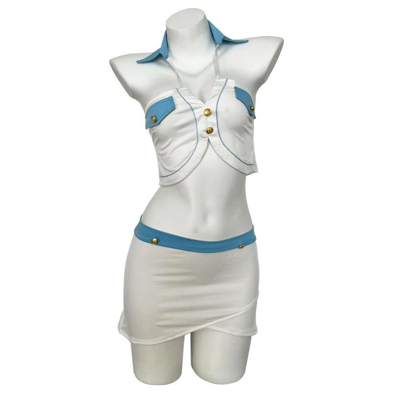Sexy pure beauty romantic stewardess uniform temptation pure desire off-the-shoulder hip skirt sexy underwear free suit