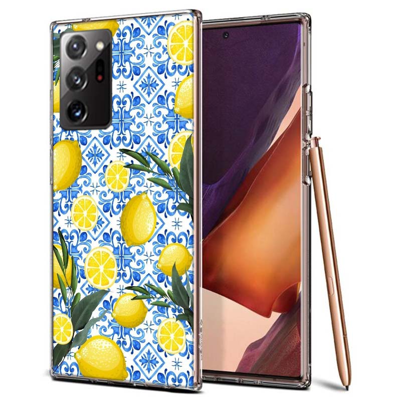 Mediterranean Lemon Phone Case for Samsung A55 A35 A25 A15 A07 A05S A16 A17 A26 A36 A37 A56 A57 Galaxy Note 20 10 A50S A71 A51 A