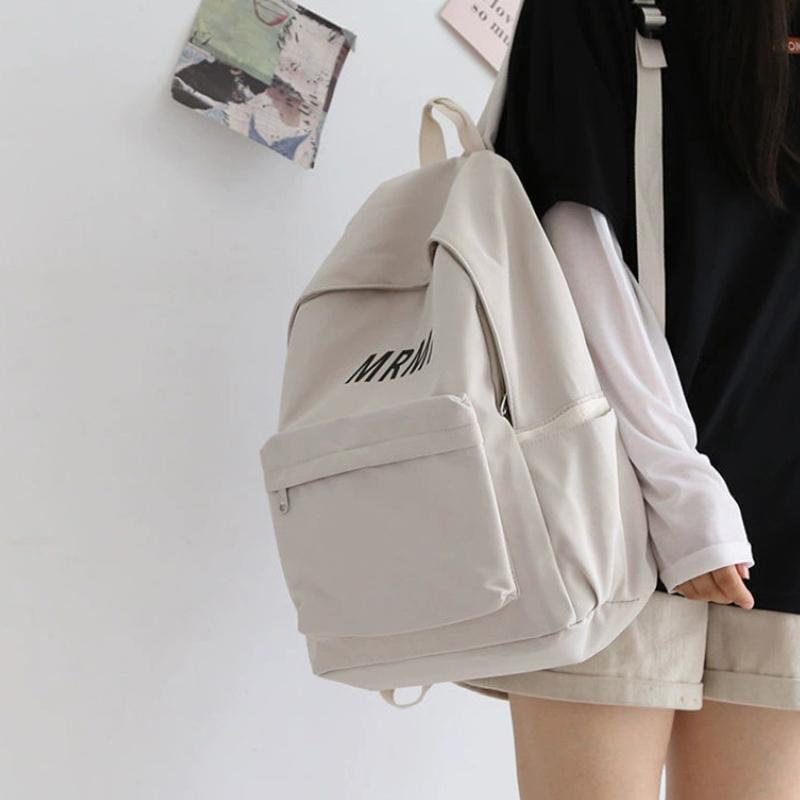 Student Cute Backpack Small White Duck Pendant Backpack Travel Bag