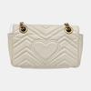 [Pre-Owned] GG Marmont Double G Logo Studded Spring Clip Flap V Quilted Leather Mini Shoulder Bag - Good #15RGI17