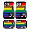 4pcs Rainbow Print Car Floor Mats -Non-Slip, Washable Polyester Fiber Vehicle Mats for All Car Models,Perfect Gift for Christmas