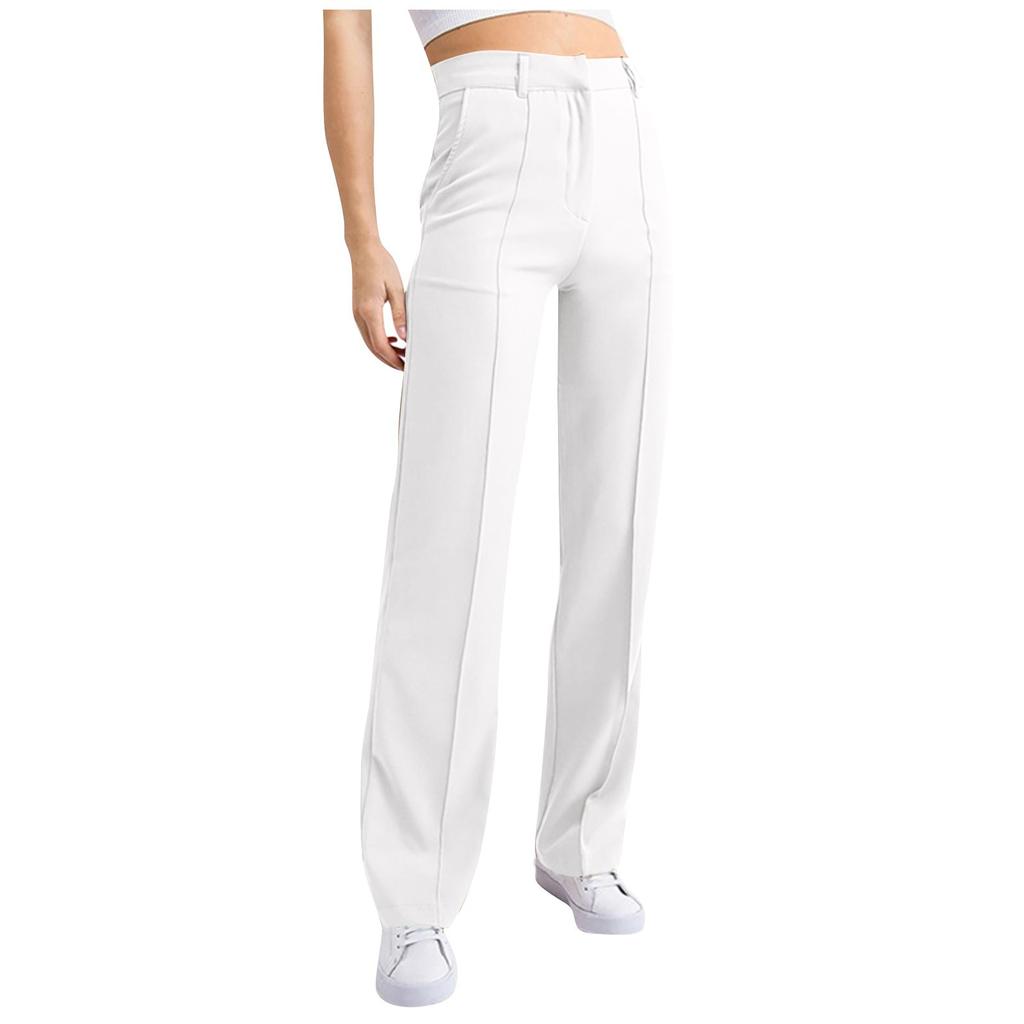 Business Ssolid Color New Pants Fashion Straightleg Trousers Slimfit Trousers With Pockets