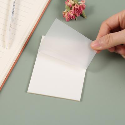 50 листов Прозрачные липкие заметки Наклейки-царапины Блокноты Post it Бумага Прозрачный блокнот Школьные канцелярские товары Офисные принадлежности KTY