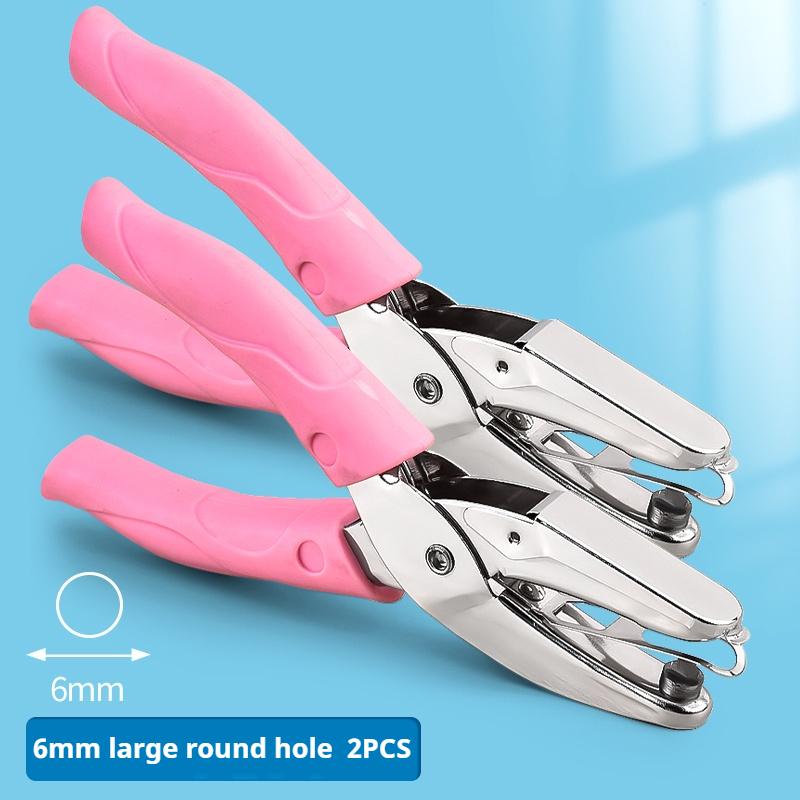 Single Hole Puncher Capacity 1.5/3/5/5.5/6 mm Hole Puncher Hand Paper Cutter Paper for Scrapbooking Tool Office School Supplies