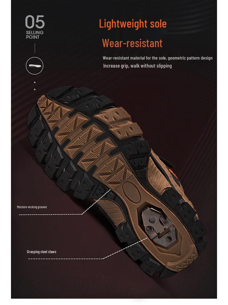 Зимние хлопковые ботинки для мальчиков с бархатной подкладкой - Теплые, подошва с стальными шипами для активного отдыха на снегу