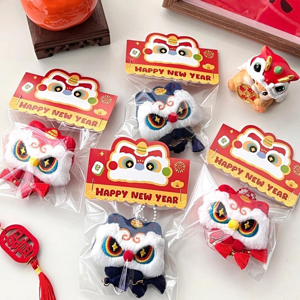 Chinese Style Chinese New Year Plush Keychain Lion Awakening Lion Dance Brooch Bag Accessories