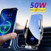 50W Car Wireless Charging Auto Wireless Charger Stand For iPhone 15 14 13 Samsung Xiaomi Air Vent Stand Car Phone Holder Mount