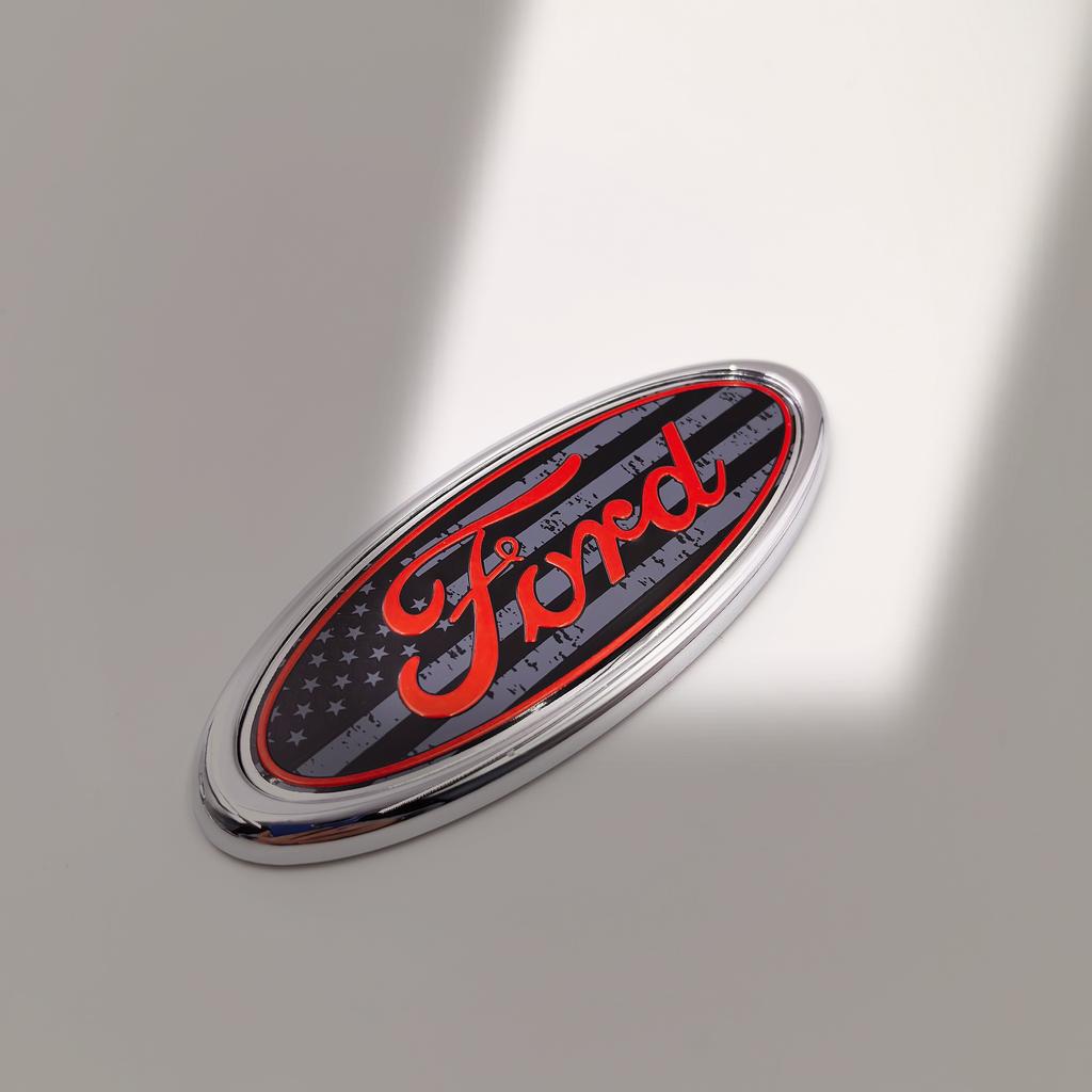 145mm Car Badge Front Grille Rear Trunk Hood Lid Logo Decor Cover Emblem For Ford Focus mk Fiesta Ranger Mondeo S-MAX Kuga Edge