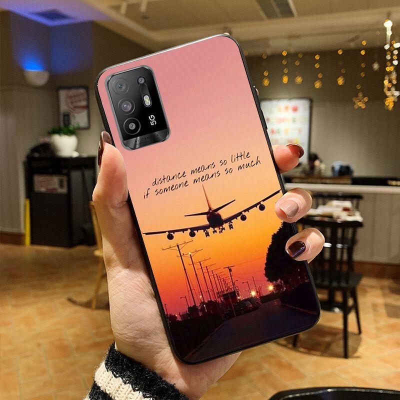 Funda самолет летать облако телефон чехол для OPPO A74 A94 5G A3S A5S A9 A12 A15S A52 A53 A53S A72 A73 2020 A91 5G Чехлы coque