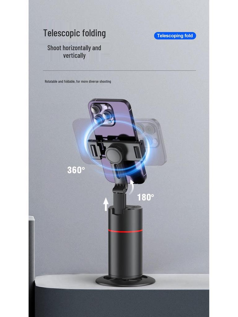 P02 Smart AI Face-Tracking Gimbal Phone Holder for Live Streaming & Panoramic Shots