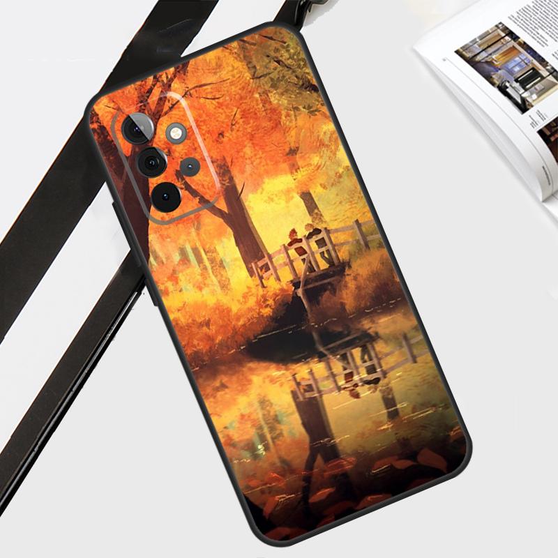 Autumn Leaves Fall Halloween Case For Samsung Galaxy A34 A54 A14 A13 A33 A53 A12 A22 A32 A52 A70 A51 A71 Back Cover