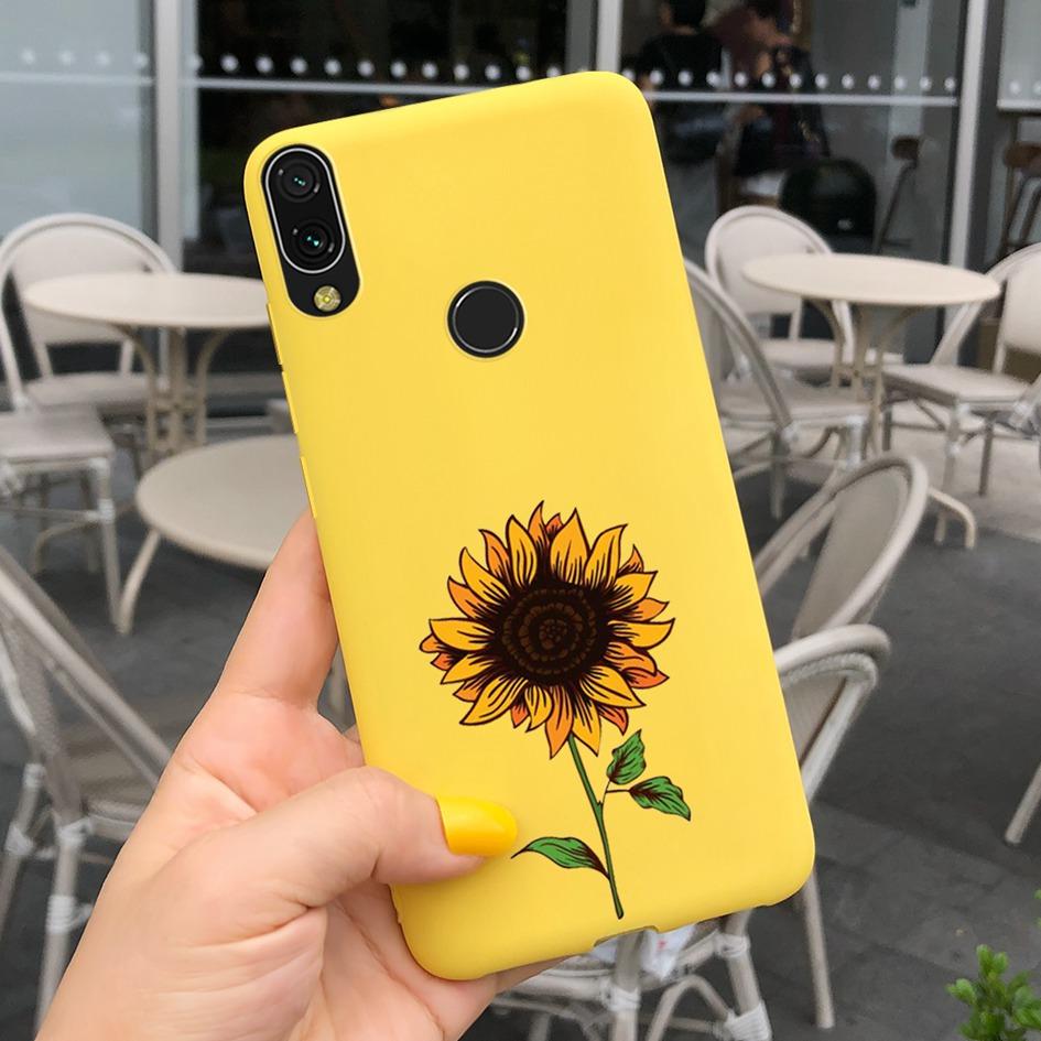 Мягкий чехол для Xiaomi Redmi Note 7 Чехол Funda для Redmi 7 7A Модный силиконовый чехол-подсолнух для Redmi Note7 Pro Задняя крышка