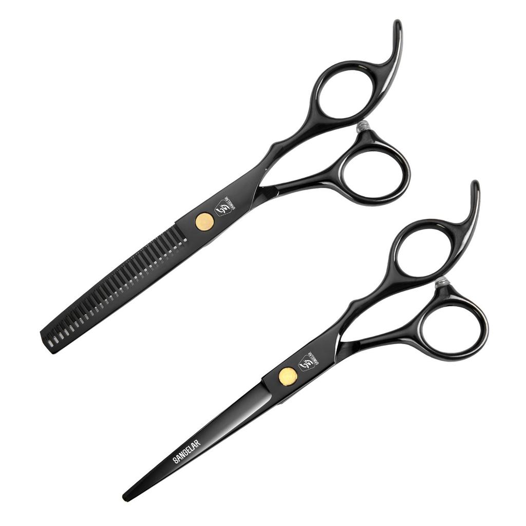 SANGELAR 6-дюймовые профессиональные парикмахерские ножницы, парикмахерские ножницы для стрижки волос, салонные инструменты для мамы, папы, друзей, подарки