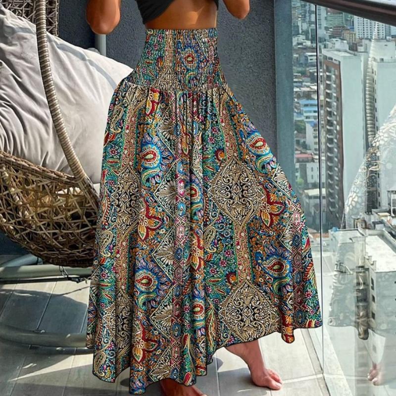 Summer Fashion High Waist Slim Printed Women's Half-body Skirt