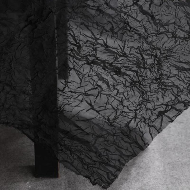 50x75см Шифон 3D Текстура Креп Плиссированная Ткань Юбка Рубашка Дизайнерская Ткань DIY Шитье Сценическая Одежда Свадебное Платье Декор