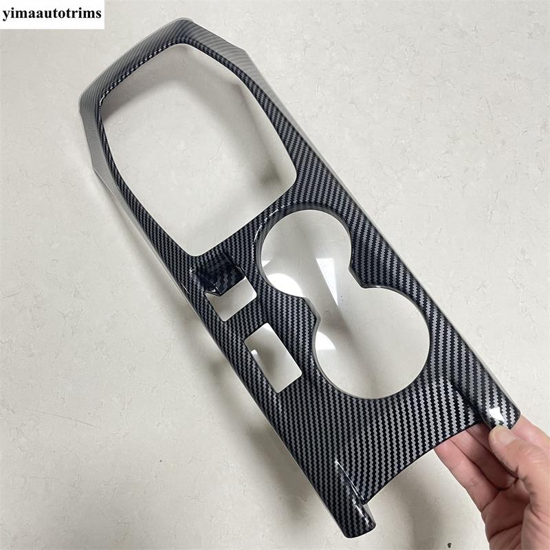 Central Control Gear Shift Water Cup Panel Cover Trim For Peugeot 208 / 2008 - 2025 ABS Carbon Fiber Accessories Interior