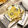 BINBOND Quartz Watches for Men Luxury Accurate Durable Luminous Waterproof Chronograph Men's Watch Reloj Acero Inoxidable Hombre