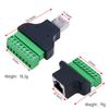 RJ45 на клеммную колодку 8p коннектор Ethernet RJ45 Папа Мама на 8-контактную винтовую клеммную колодку сетевой адаптер кабель для CCTV DVR