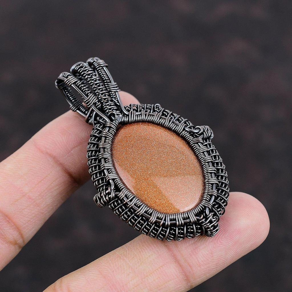 Подвеска из драгоценного камня Sun Sitara, подвеска из медной проволоки, ювелирное изделие ручной работы, дизайнерская подвеска, медные украшения, этнический стиль, кулон в подарок жене