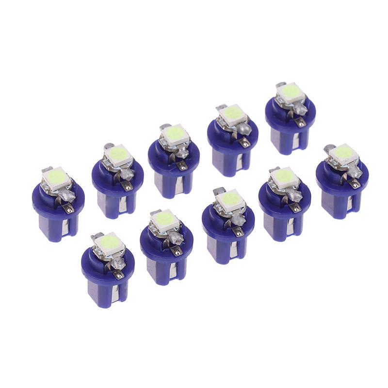 10 шт. T5 B8.5D Светодиодная 5050 SMD Светодиодная Лампа Свет Приборной Панели Салона Автомобиля Автомобильная Приборная Панель Боковые Переключатели Лампы Авто Аксессуары