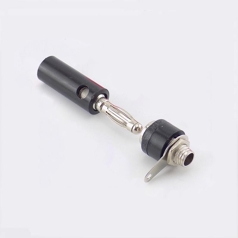 4mm Banana Plug+Socket Connectors For Speaker Wire Pin DIY Tester Instrument Terminal
