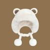 New Warm Winter Hat Lacing Ear Protection Bear Ears Hat Velvet Rabbit Ear Woolen Bucket Hat Women