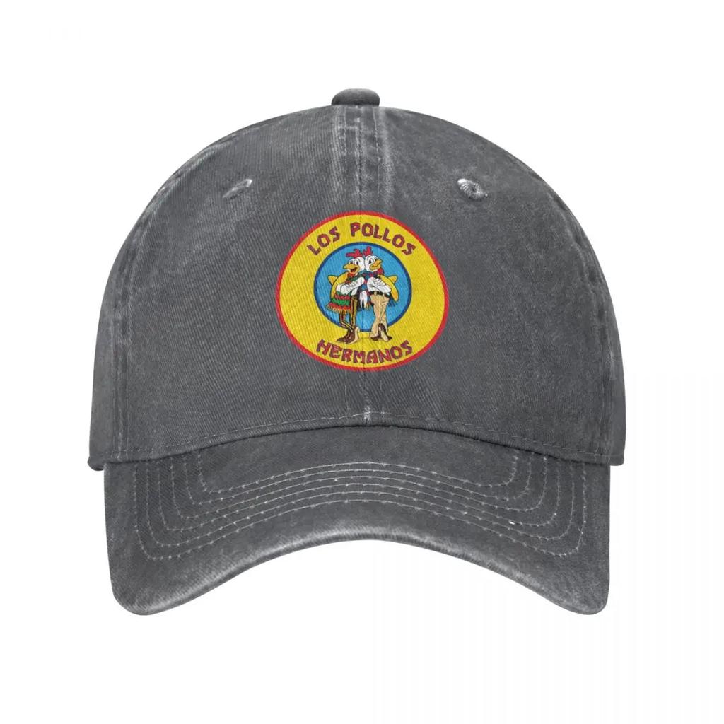 Бейсболки Los Pollos Hermanos Повседневные Потертые Выстиранные Фастфуд Снэпбэк Шляпа Унисекс Стиль Шляпы для Активного Отдыха Кепка