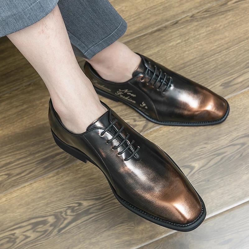 Оригинальные английские лоферы мужские от дизайнера моды, ретро черные кожаные туфли для мужчин, мужские туфли для банкета высокого класса, повседневные туфли Mo-42258