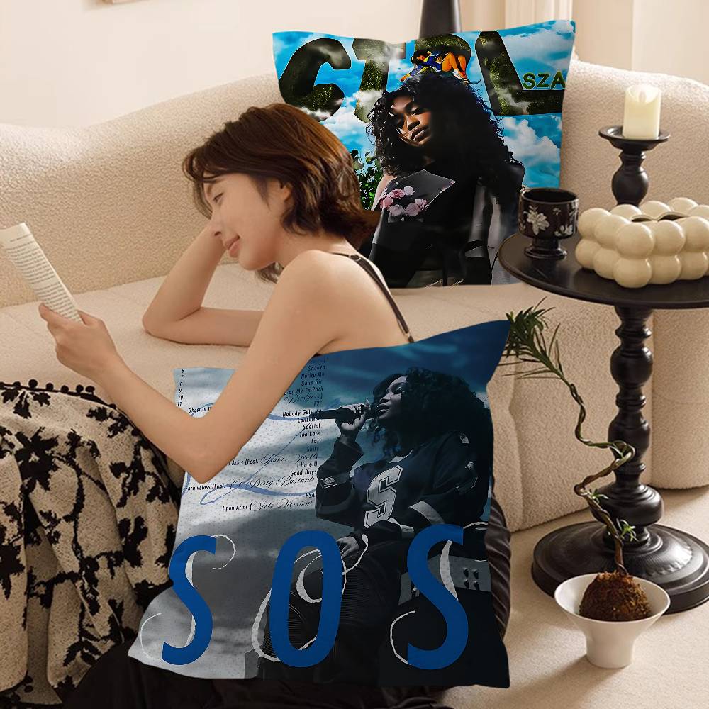 Popular Female Star Pop Singer Sza Cushion Cover Polyester Sofa Cushions Decorative Throw Pillows Home Decoration Pillowcover